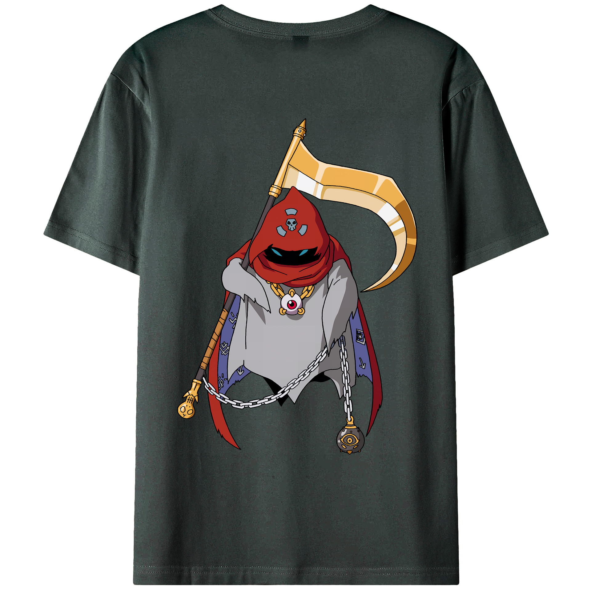 （画像用） Digimon デジタルモンスター/デジモン 綿100％ メンズ半袖Tシャツ（バックプリント） 通気性